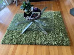 green gy rug as new 170 x 120