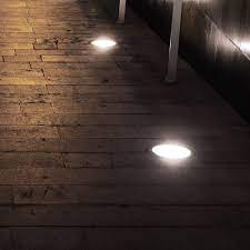 2x outdoor recessed lighting floor