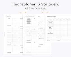 Financial Overview Monthly Budget Planner Downloadable PDF - Etsy