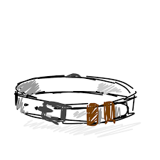 How to draw dog collar / LetsDrawIt