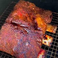 smoked beef ribs on a pit boss pellet