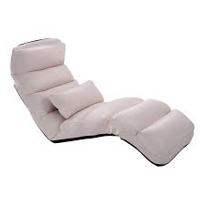 lazy sofa chair with pillow in beige