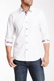 Jared Lang Long Sleeve Solid Woven Shirt Nordstrom Rack
