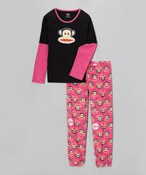 Black Pink Paul Frank Pajama Set