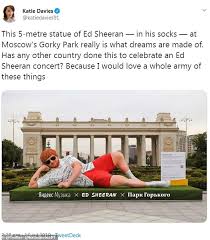 Ed Sheeran Fans Go Wild As A Huge 16ft Statue Appears In