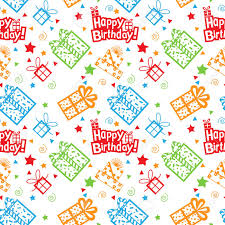 Colorful Happy Birthday Pattern Background Royalty Free Cliparts