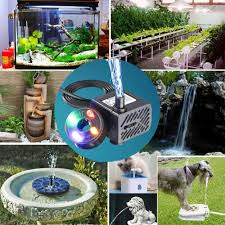 mini water features pump with led