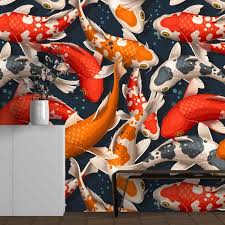 3d Koi Fish Wallpaper Japanese Pond