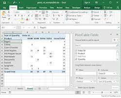 remove column grand totals in a pivot table