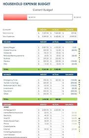 Household Expense Budget Template Household Bills Budget Template