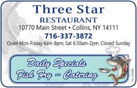Daily Specials Three Star Restaurant