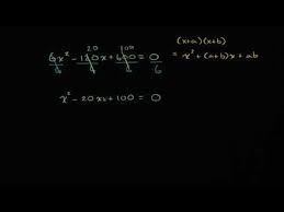 Solving Quadratics By Factoring Leading Coefficient 1