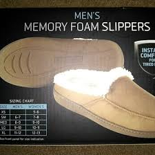 Sharper Image Mens Memory Foam Slippers
