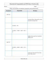 002 Math Worksheet Convert Form 100000 001 Pin Standard