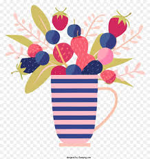 vase of mixed berries with mother s day