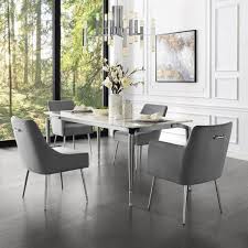 Shop with afterpay on eligible items. Inspired Home Capelli Light Grey Chrome Velvet Metal Leg Dining Chair Set Of 2 Dc91 02lg2 Hd The Home Depot