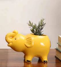 mustard terracotta elephant shape