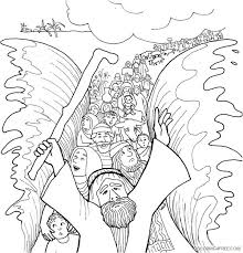 Moses parted the red sea coloring pages. Moses Coloring Pages And The Exodus Coloring4free Coloring4free Com