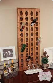 Wooden Wine Bottle Wall Rack Wine