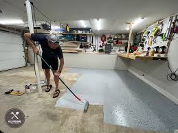 diy garage floor epoxy coating field