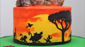 the lion king themed cake tutorial