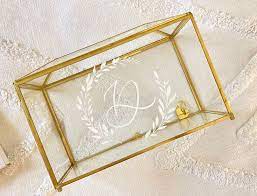Glass Wedding Card Box