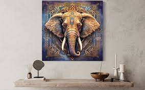 Mandala Elephant Wall Art Indian