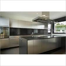 stainless steel modular kitchen in