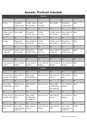 insanity workout schedule