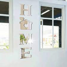 Home Logo Letters Acrylic Mirror Wall