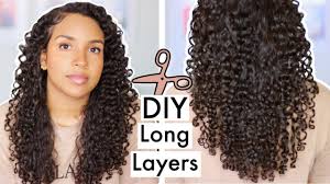 diy long layers haircut for curly hair