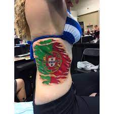 Portuguese flag tattoo