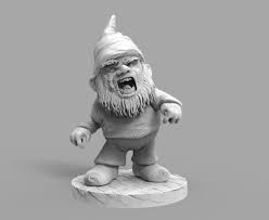 Zombie Evil Garden Gnome 3d Print Model