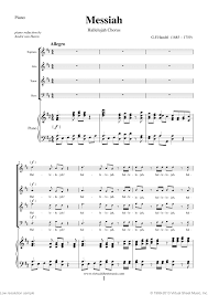 messiah sheet for choir and piano