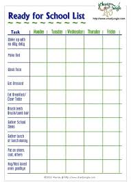 Image Result For Adhd Schedule Template Boogit Chore