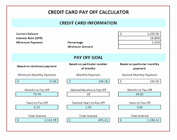 Credit Card Paymenttor Amortization Infoupdate Org Multiple Payoff