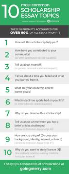 Get help writing your college application essays. Top 10 Scholarship Essay Prompts How To Answer Infographic