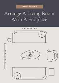 arrange a living room with a fireplace