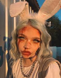 halloween bunny makeup idea ecemella