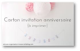 carton invitation anniversaire à
