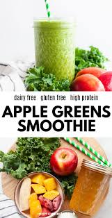 easy apple greens smoothie quick