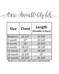 Sizing Information One Small Child