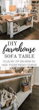 handcrafted farmhouse sofa table plus