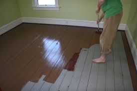 wooden floor paint has a process when