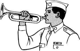 man playing bugle - Clip Art Library