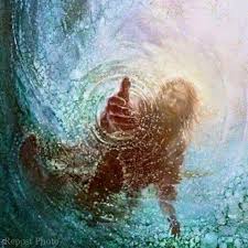 Marie Osmond - I love this picture I saw of the Savior reaching for Peter as he lost faith and sank into the water. We must remember that He reaches out to