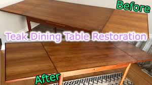 teak dining table restoration