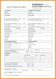 Client Profile Template A Well Designed Customer Sheet Free