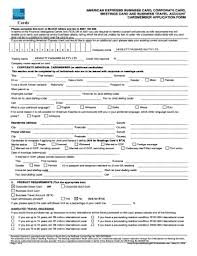 amex application form corporate card