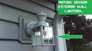 lantern install with motion sensor